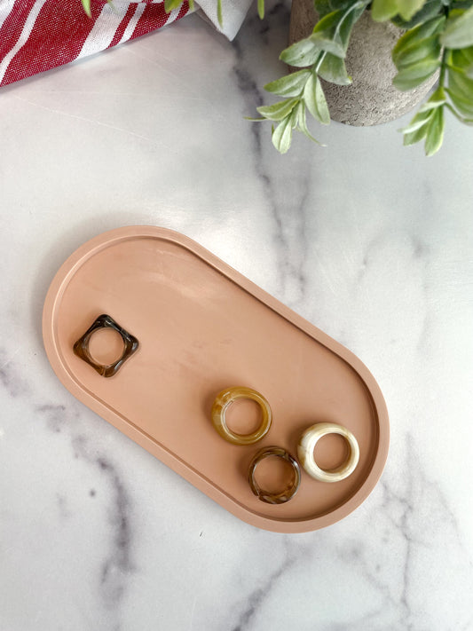 Terracotta Oval Trinket Tray – Catchall Dish