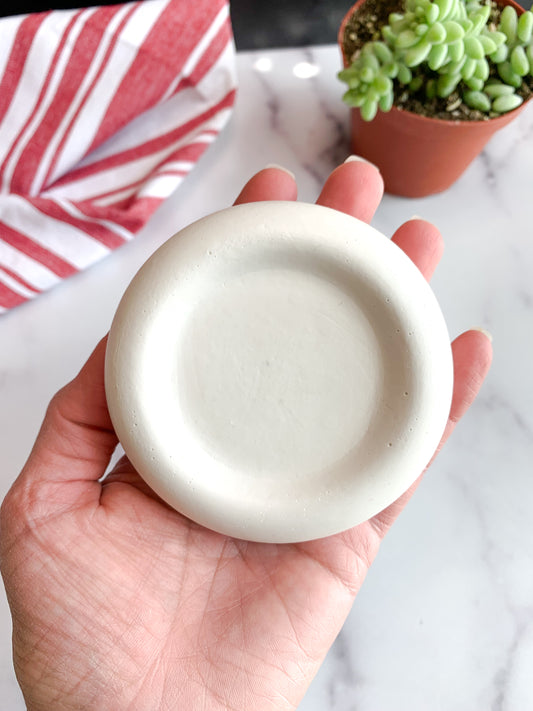 Natural White Stone Ring Dish