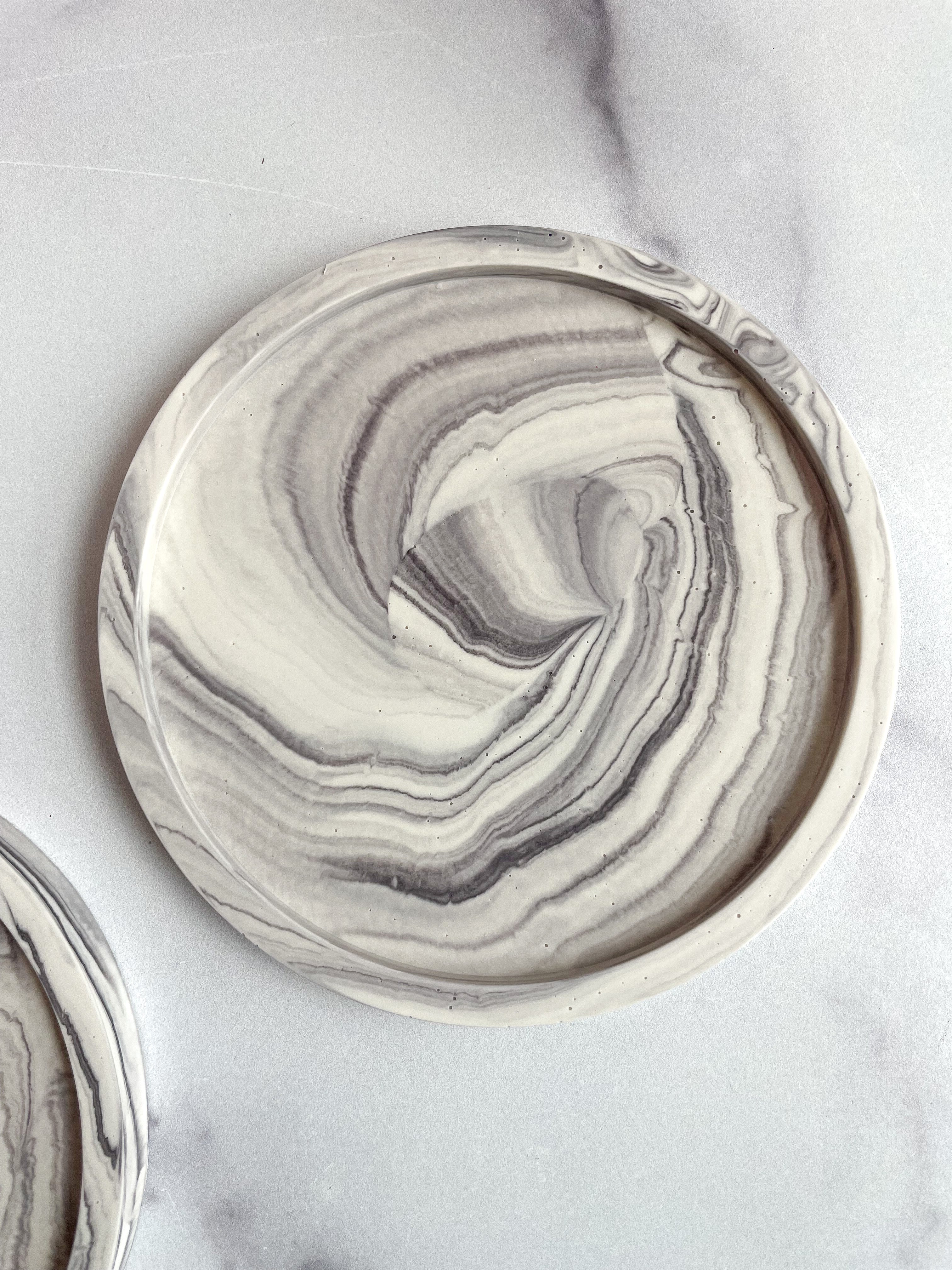 Gray Marbled Coasters – Set of 2