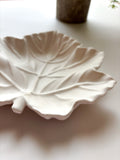White Leaf Ring Dish
