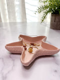 Coastal Blush Peach Starfish Ring Dish