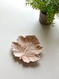 Brown Marbled Leaf Ring Dish