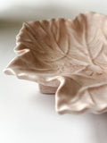 Brown Marbled Leaf Ring Dish