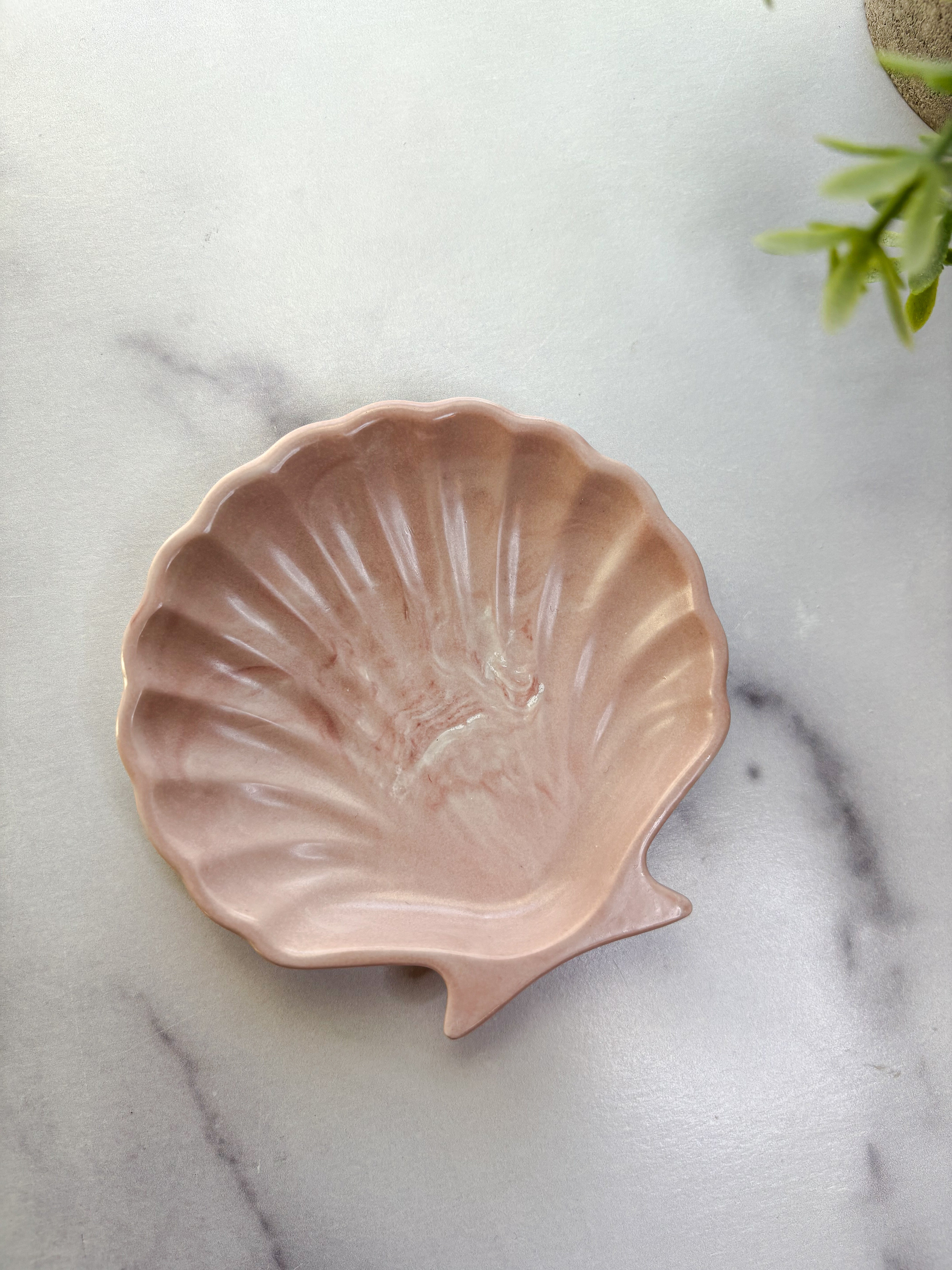 Coastal Pink Shell Ring Dish