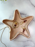 Coastal Blush Peach Starfish Ring Dish