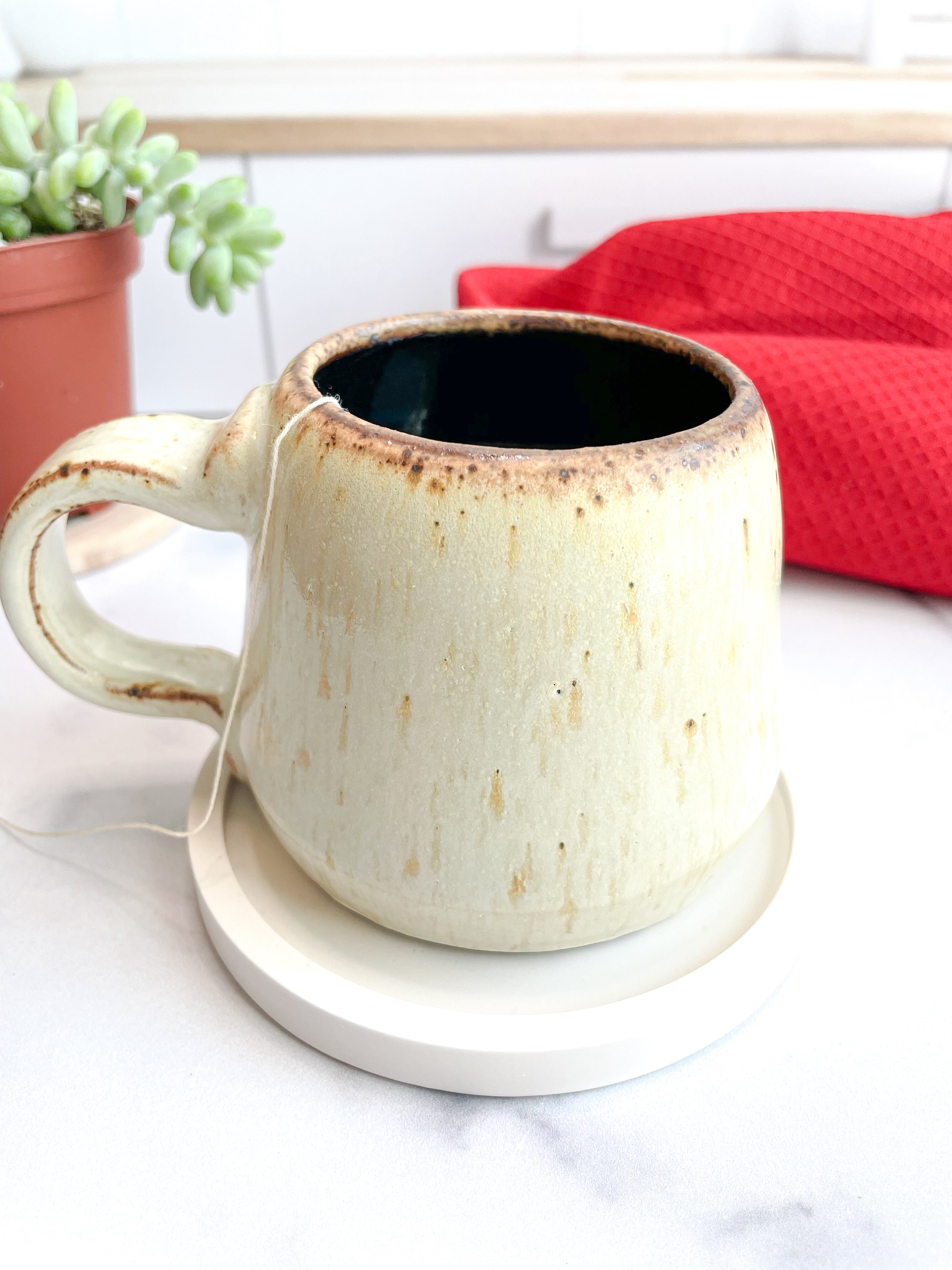 Natural White Stone Coasters (Set of 2)