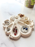 Coastal White Octopus Ring Dish