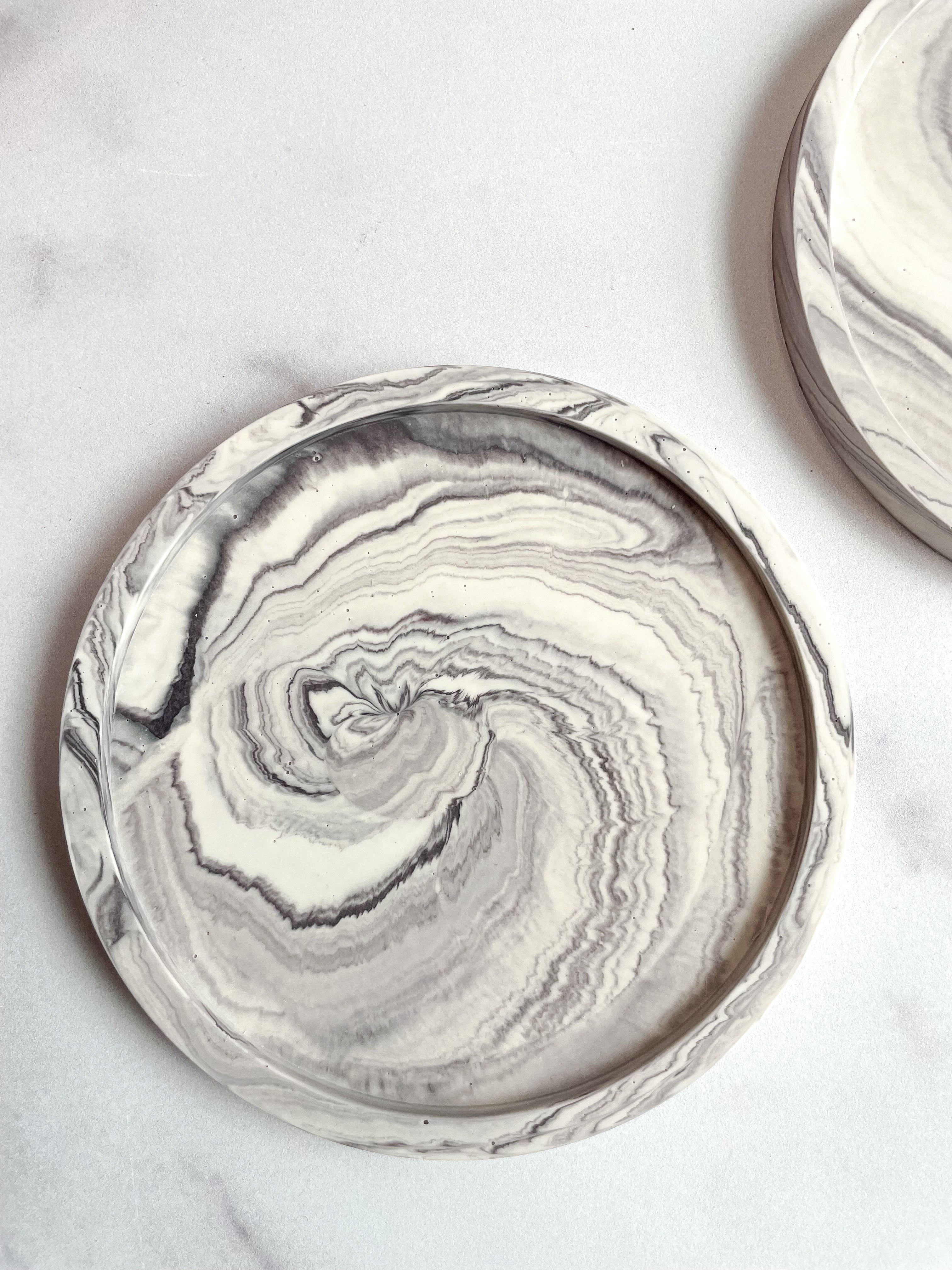 Gray Marbled Coasters – Set of 2
