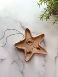 Coastal Blush Peach Starfish Ring Dish