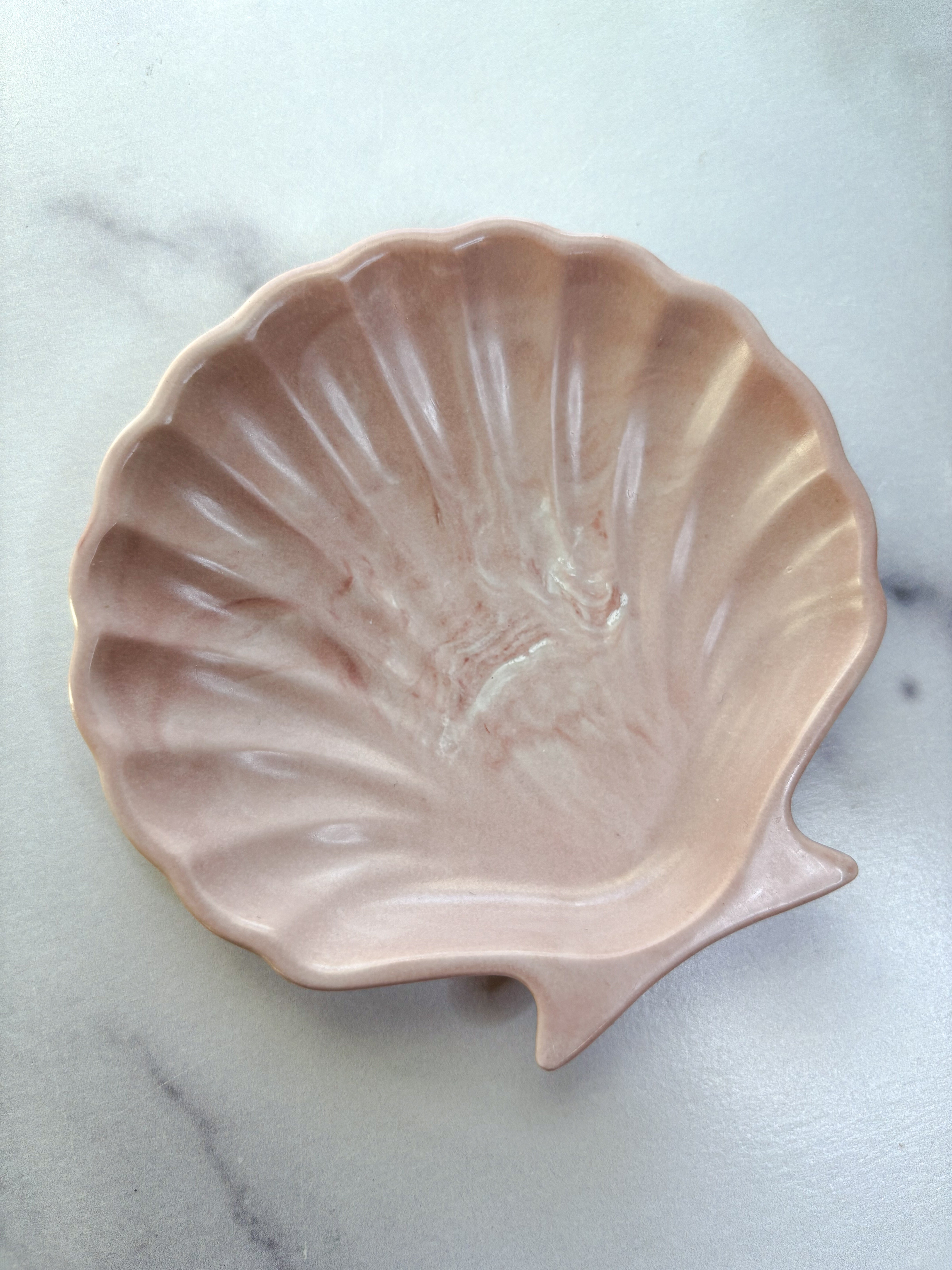 Coastal Pink Shell Ring Dish