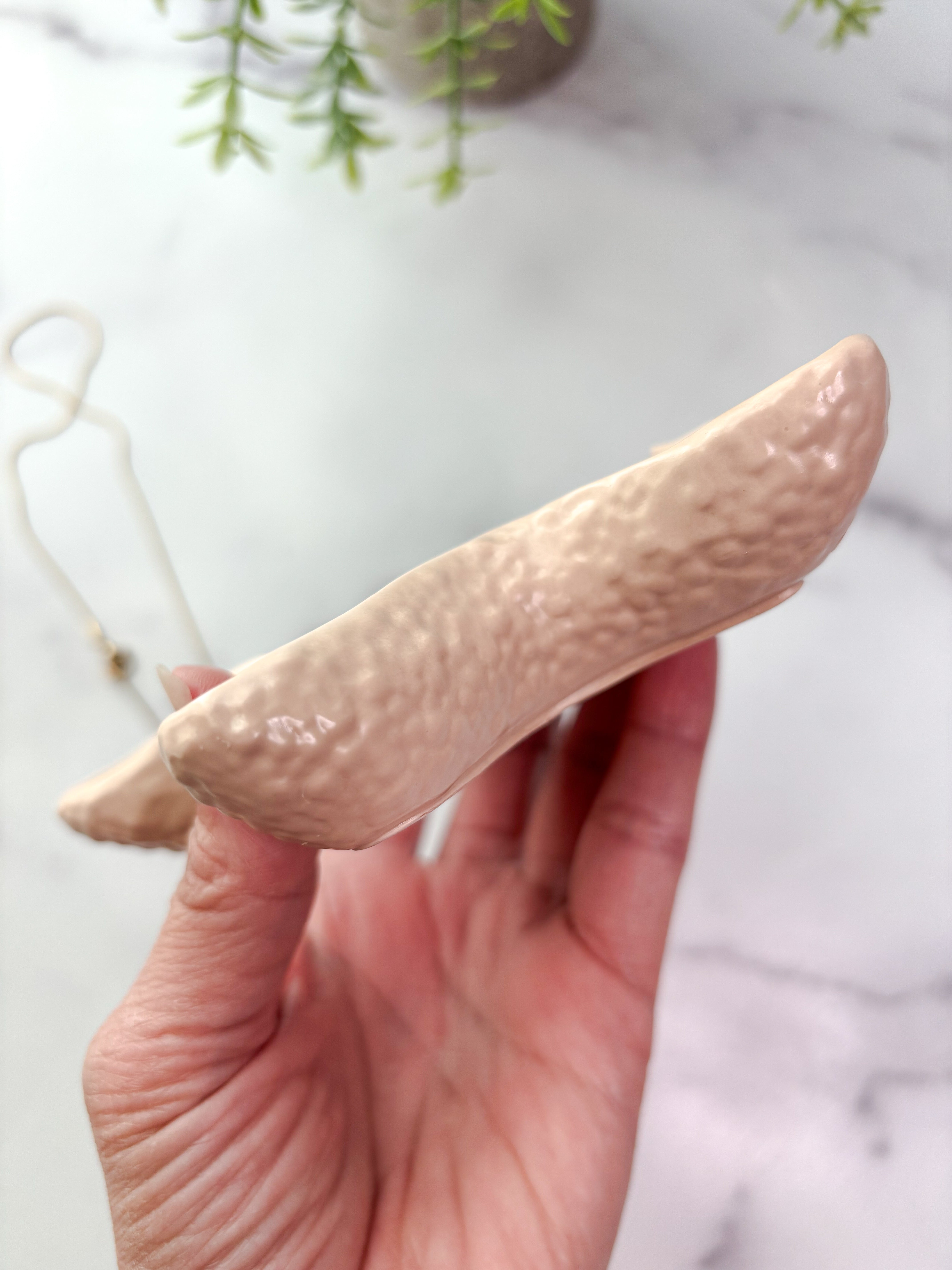 Coastal Blush Peach Starfish Ring Dish
