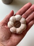 Brown Marbled Pumpkin Candle Holder - Set of 2