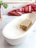 Natural White Oval Candle Vessel