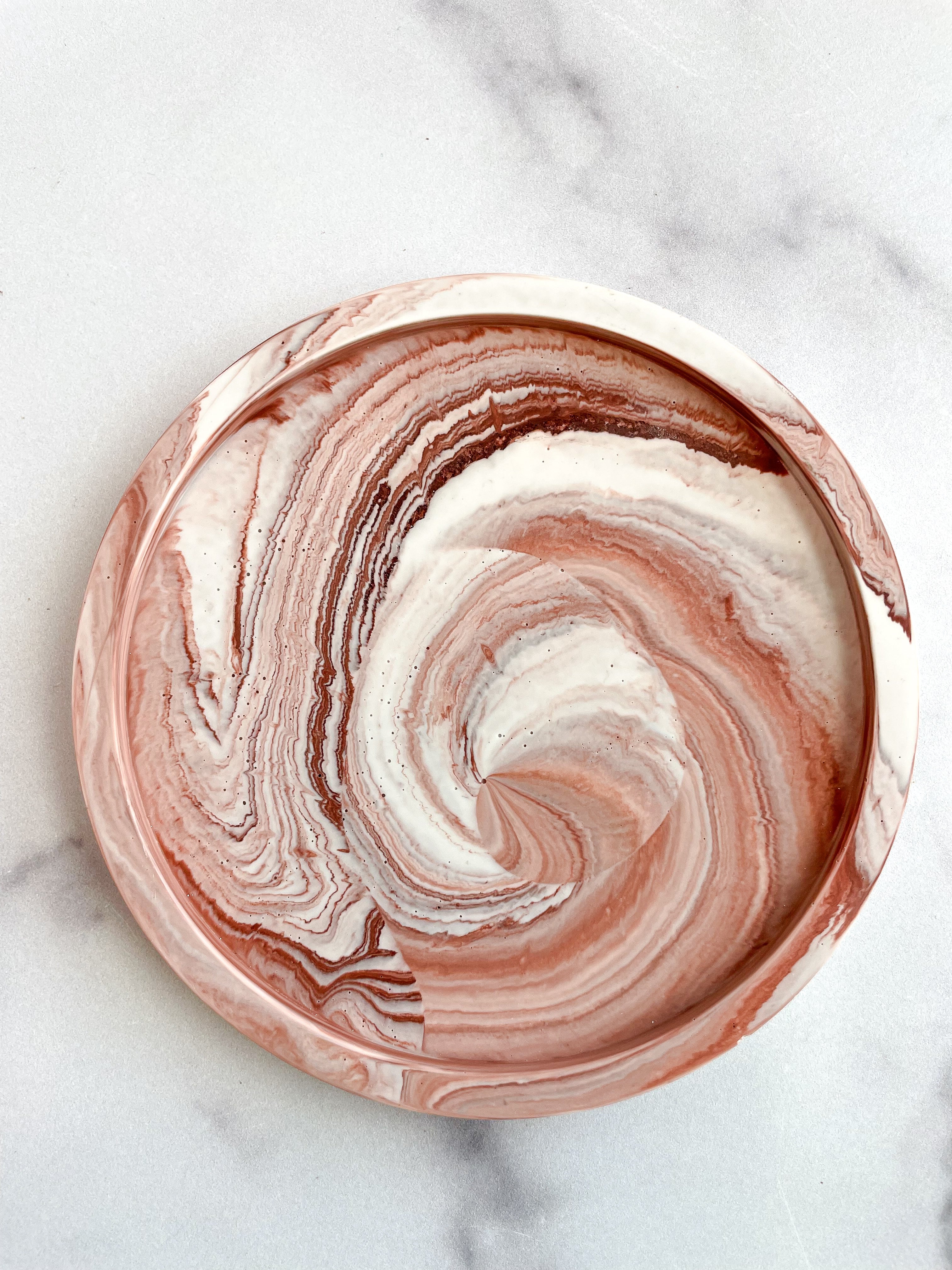 Terracotta Marbled Coasters-Set of 2