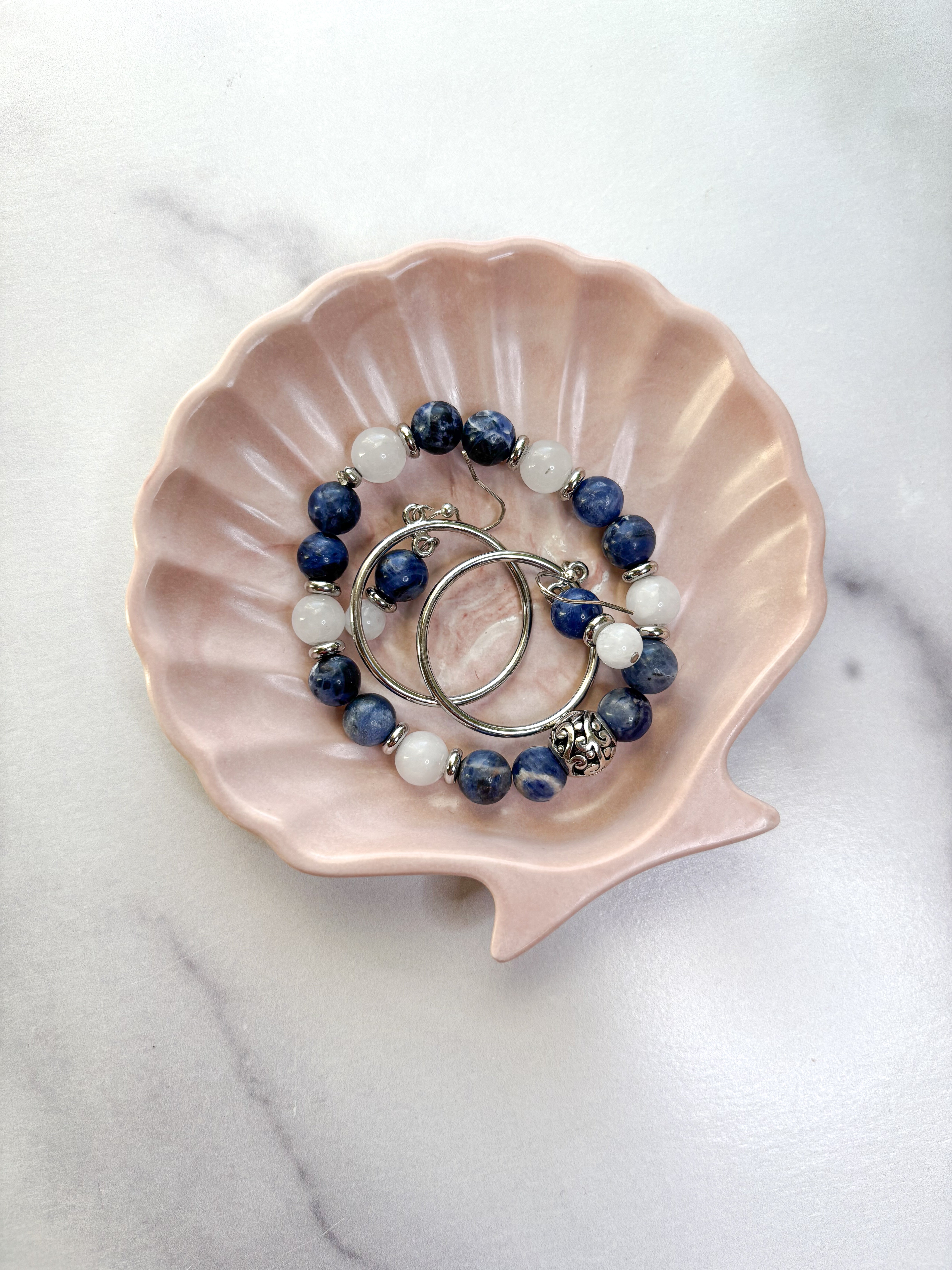 Coastal Pink Shell Ring Dish