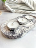 Gray Marble Oval Trinket Tray – Catchall Dish