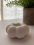 White Pumpkin Candle Holder - Set of 2