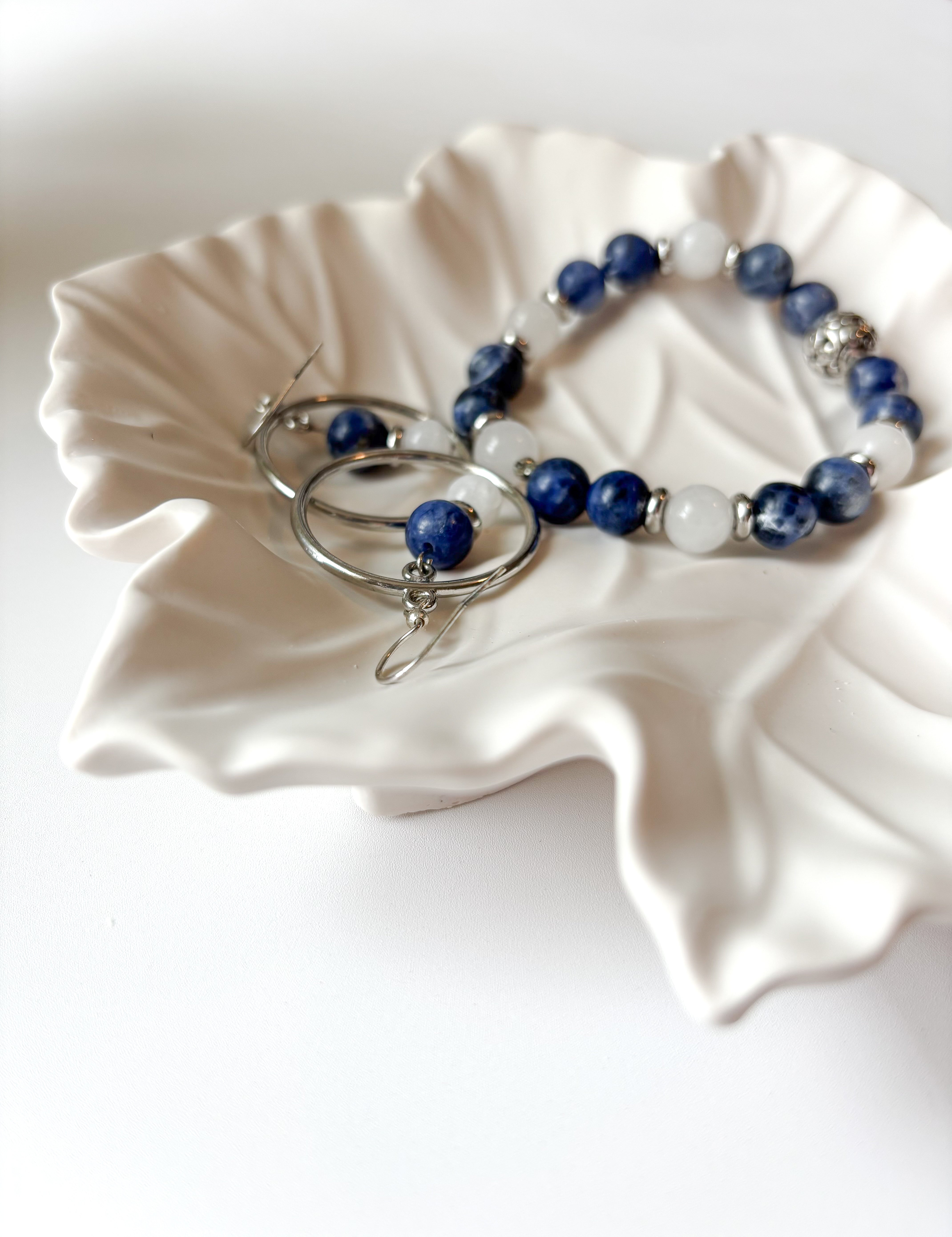 White Leaf Ring Dish