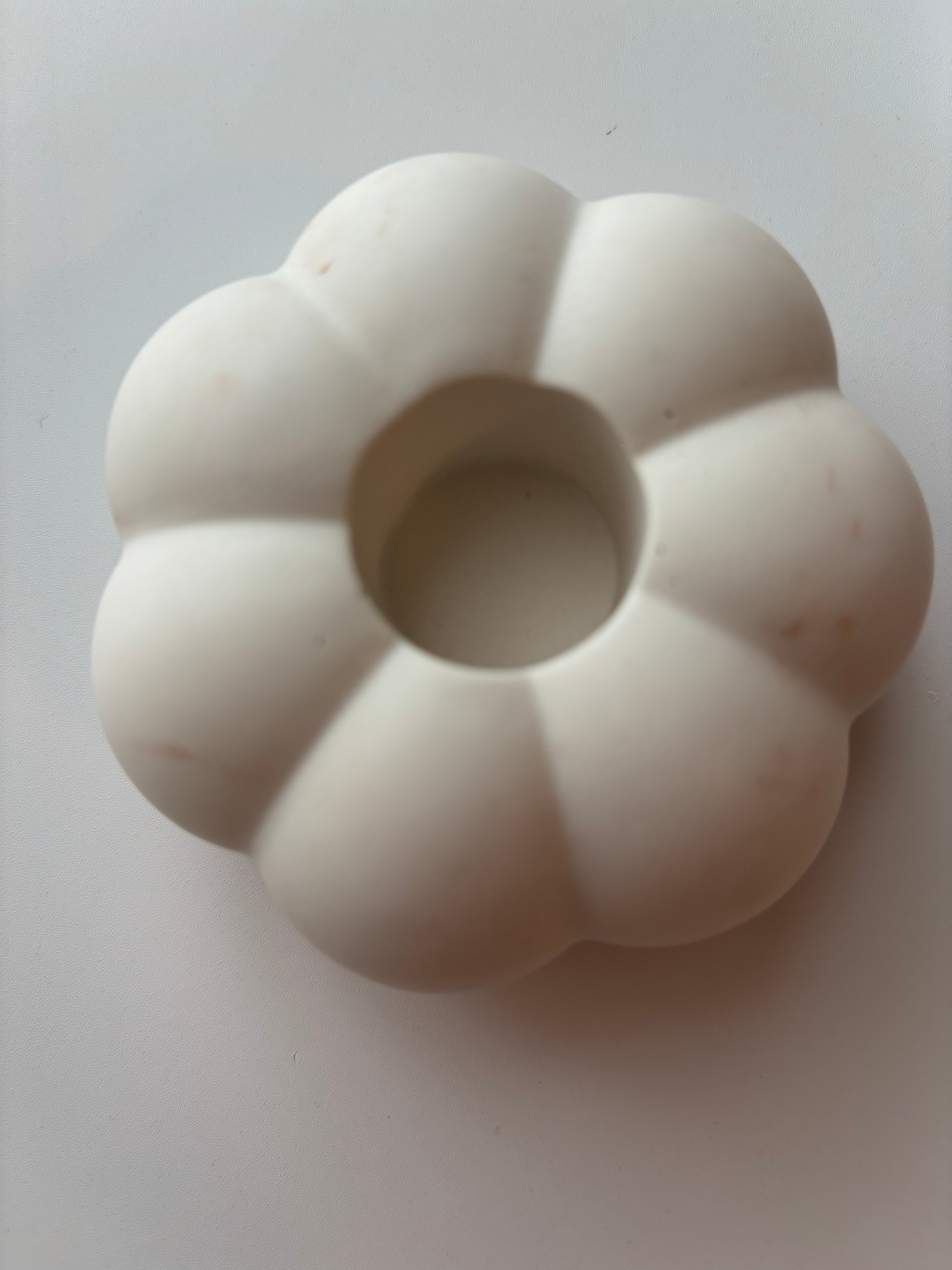 White Pumpkin Candle Holder - Set of 2