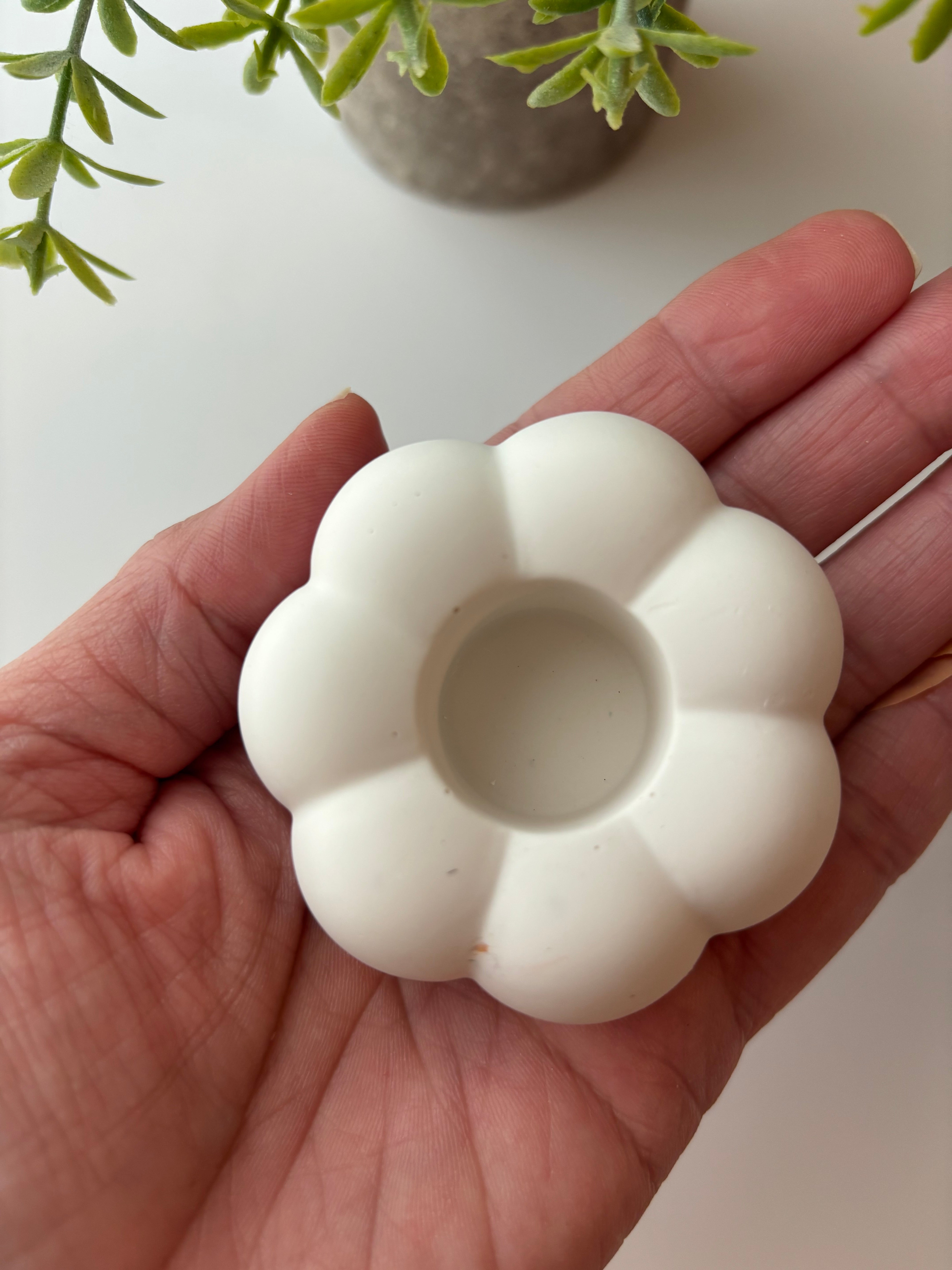 White Pumpkin Candle Holder - Set of 2