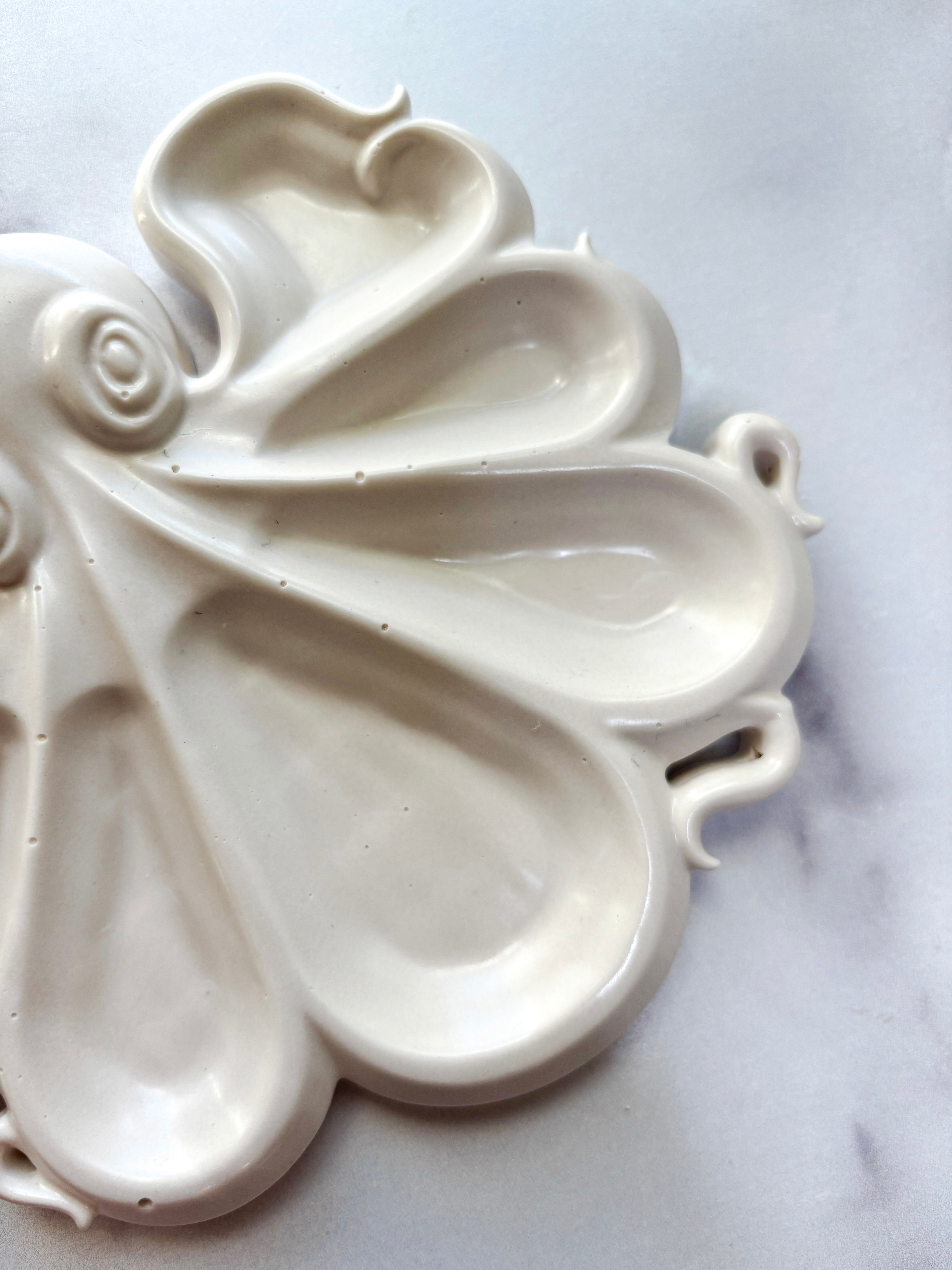 Coastal White Octopus Ring Dish