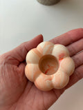 Orange Marbled Pumpkin Candle Holder - Set of 2