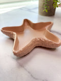 Coastal Blush Peach Starfish Ring Dish