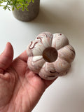 Brown Marbled Pumpkin Candle Holder - Set of 2