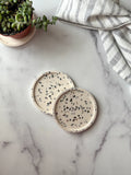 White Abalone Terrazzo Coasters – Set of 2