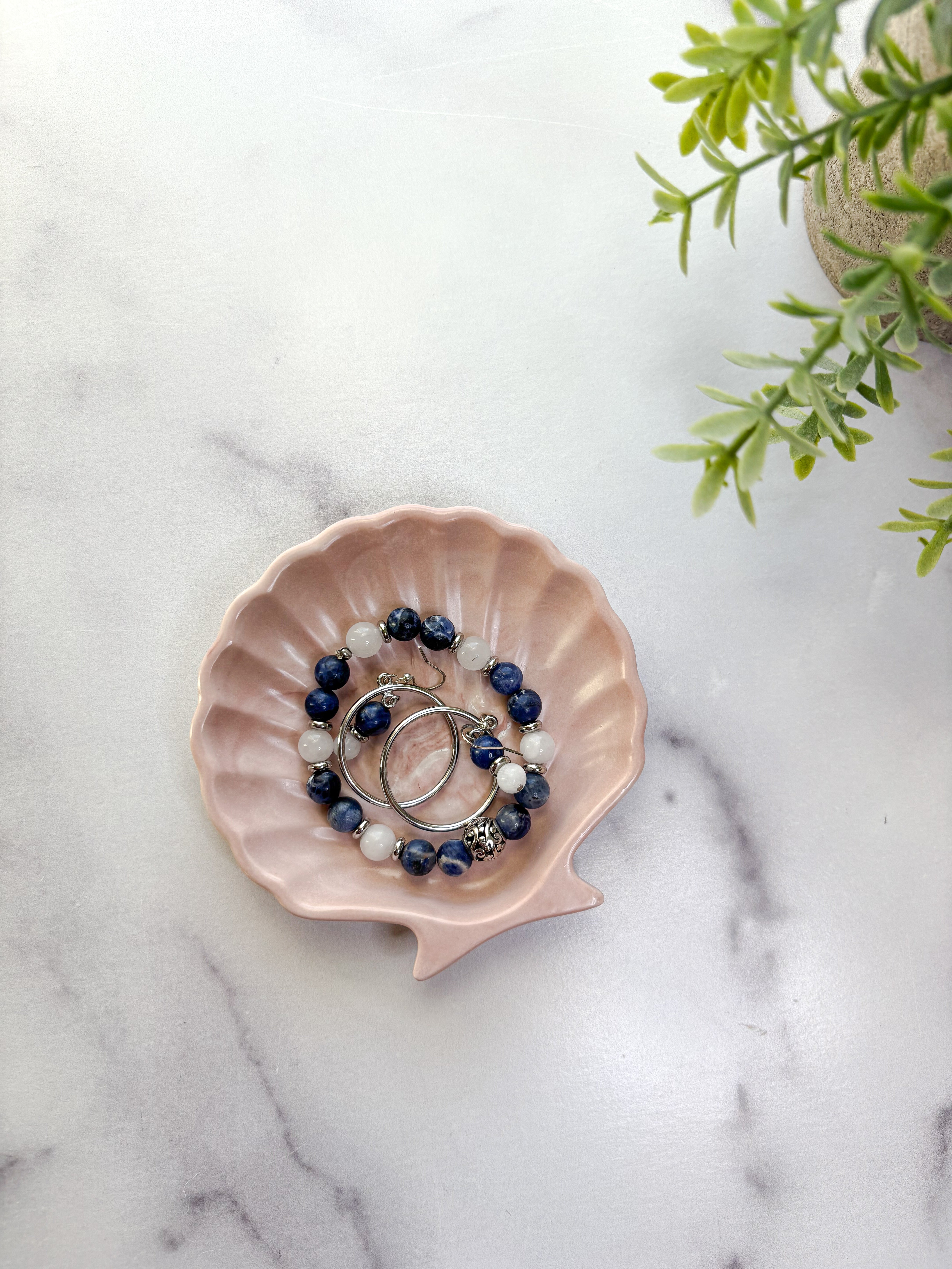 Coastal Pink Shell Ring Dish