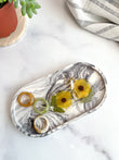 Gray Marble Oval Trinket Tray – Catchall Dish