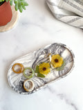 Gray Marble Oval Trinket Tray – Catchall Dish