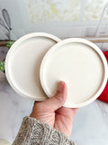 Natural White Stone Coasters (Set of 2)