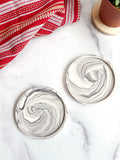 Gray Marbled Coasters – Set of 2