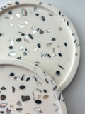 White Abalone Terrazzo Coasters – Set of 2
