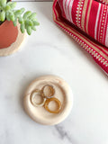 Coffee Marbled Stone Ring Dish