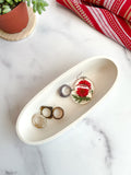 Natural White Oval Candle Vessel