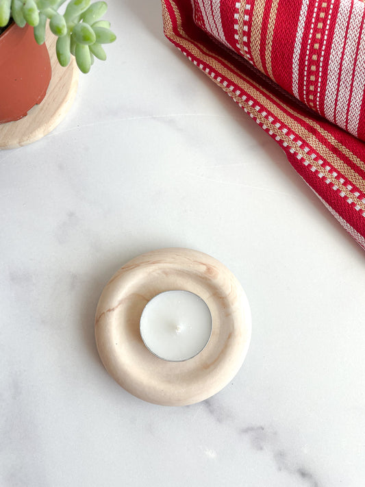 Coffee Marbled Stone Ring Dish