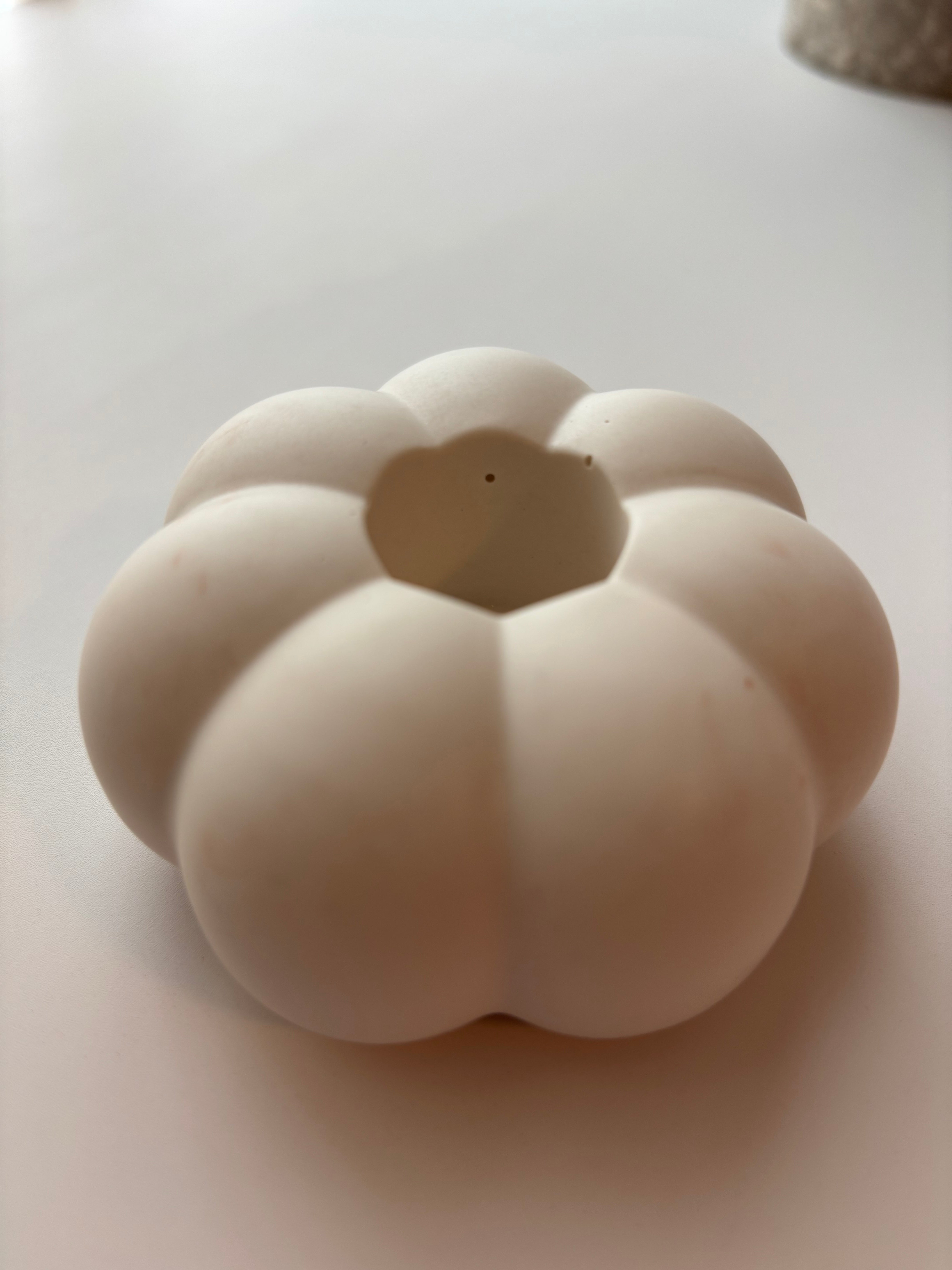 White Pumpkin Candle Holder - Set of 2