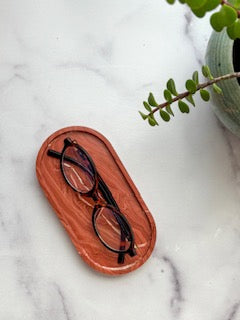 Marbled Terracotta Oval Trinket Tray – Designed Stone Collection