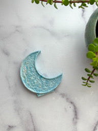 Blue Crescent Moon Tabletop Décor – Seasonal Collection