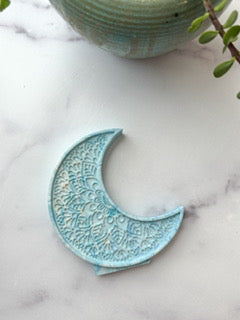 Blue Crescent Moon Tabletop Décor – Seasonal Collection