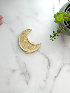 Yellow Crescent Moon Tabletop Décor – Seasonal Collection