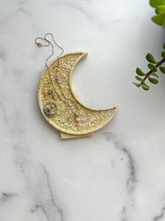 Yellow Crescent Moon Tabletop Décor – Seasonal Collection