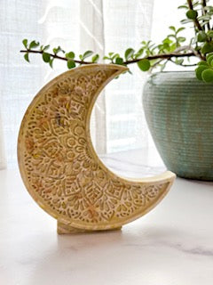 Yellow Crescent Moon Tabletop Décor – Seasonal Collection