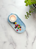 Small White Stone Nautical Tealight Holder- Quiet Stone Collection