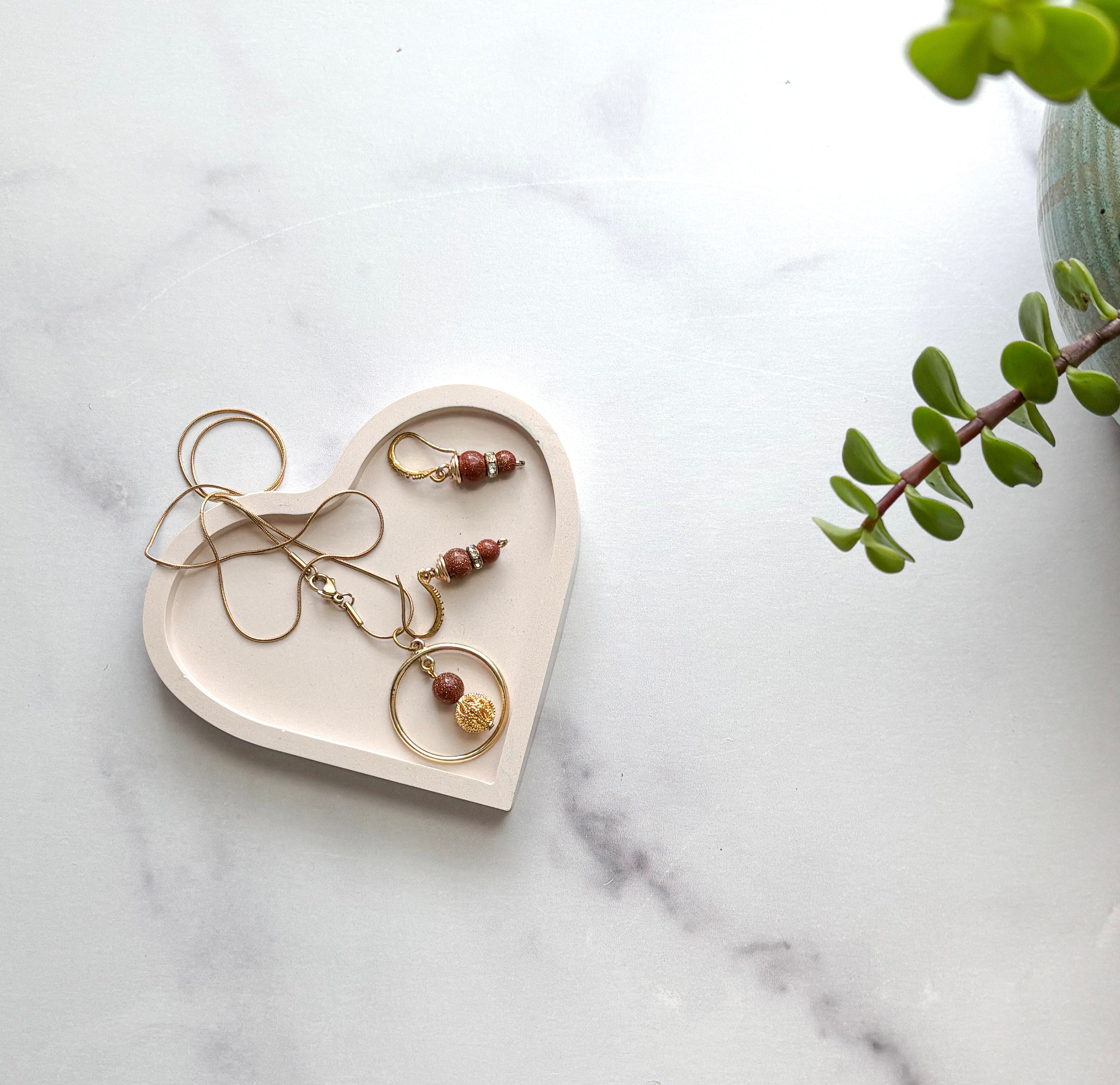Peachy Heart Ring Dish – Soft Stone Collection