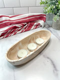 Coffee-Marbled Stone Candle Vessel