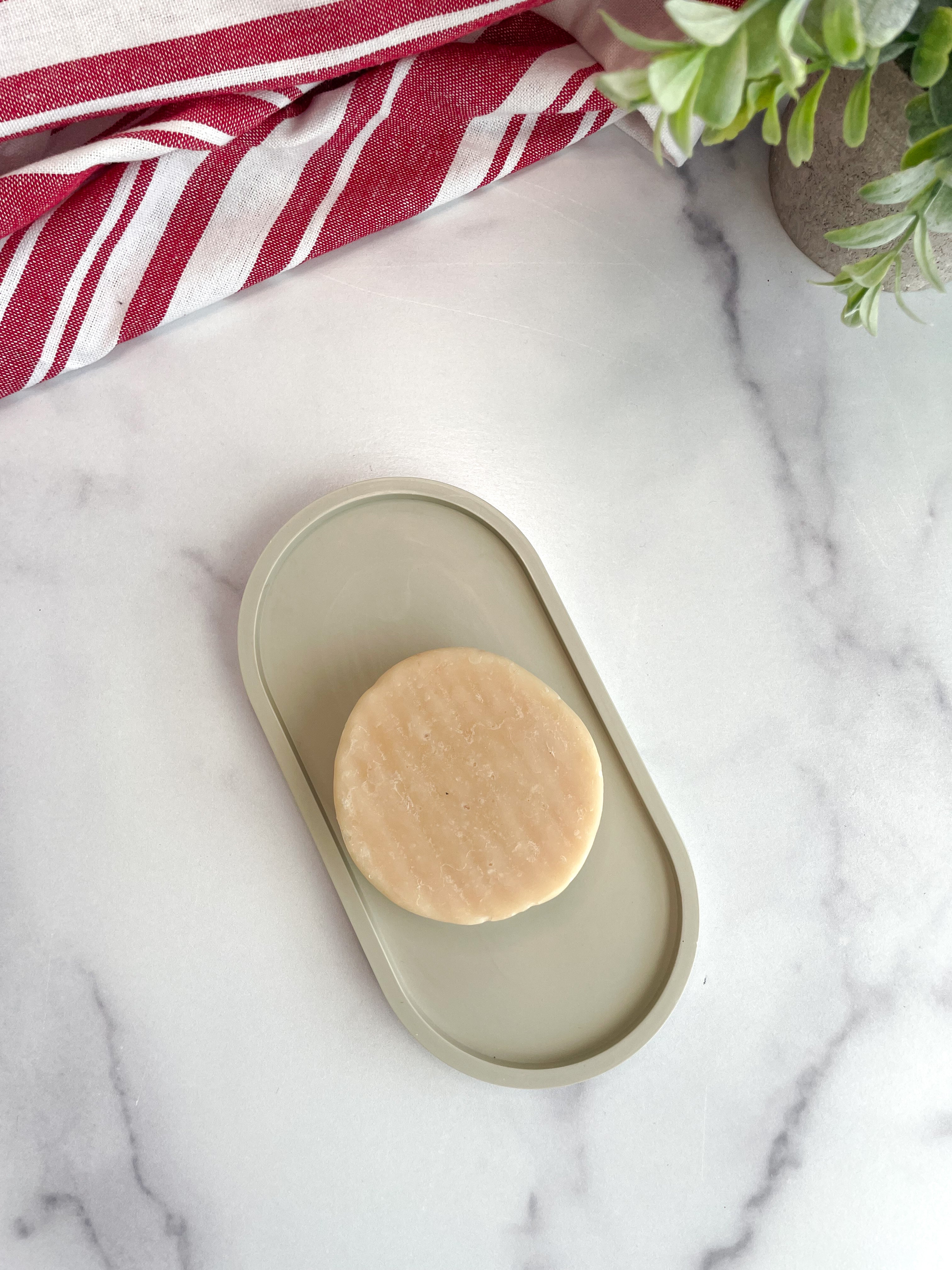 Sage Green Oval Trinket Tray - Catchall Dish