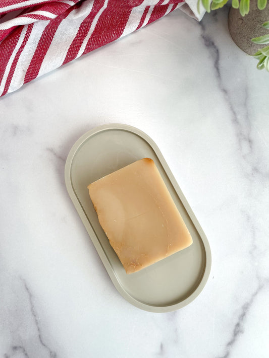 Sage Green Oval Trinket Tray - Catchall Dish